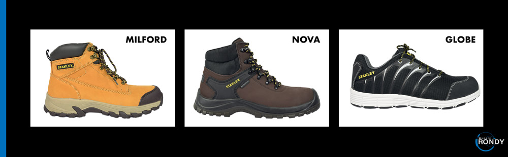 Chaussures de sécurité Stanley vendues par le Groupe Rondy.